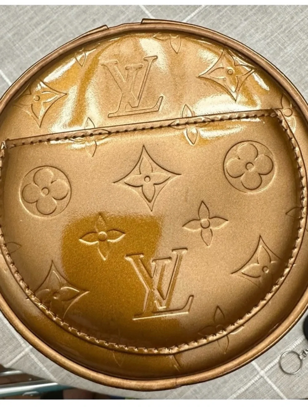 Louis Vuitton Bronze Papillon Tan/Brown Bedford Vernis Patent Monogram Bag - Picture 5 of 15